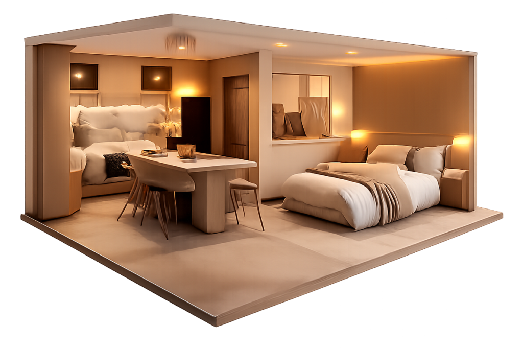 kitchen and bedroom model